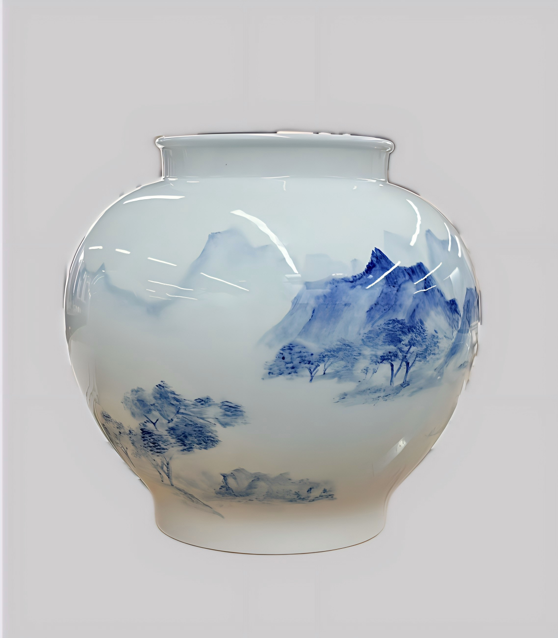 写意山水罐