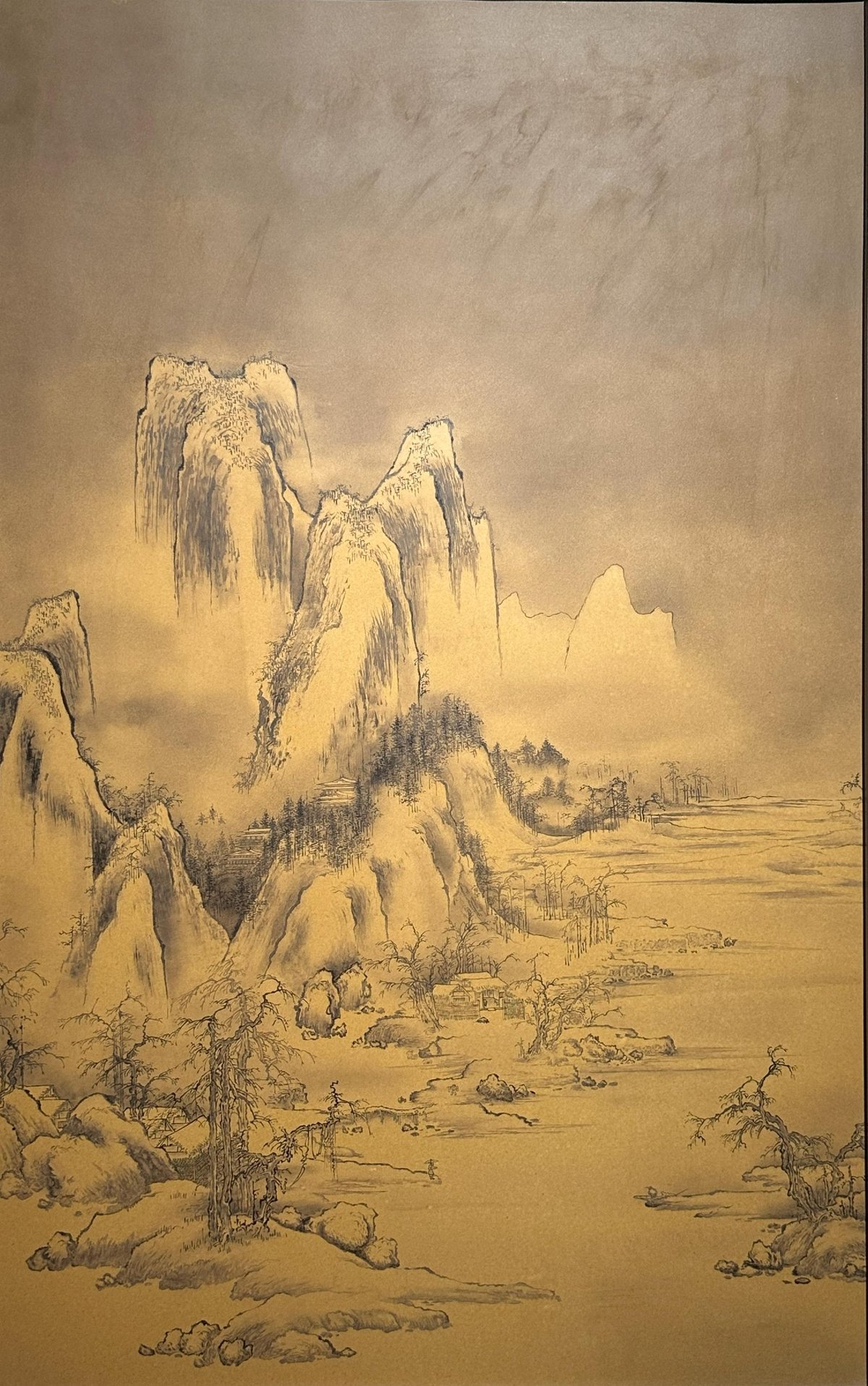雪溪渔父图